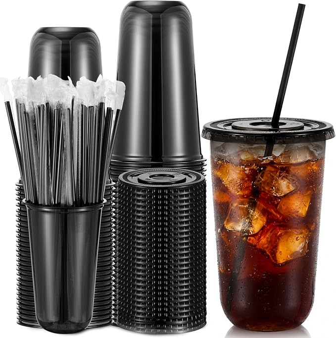 Ziliny 25 Set Black Plastic Cups by Ziliny