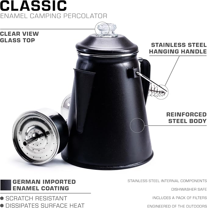 COLETTI Classic Percolator Coffee Pot — The Most Nostalgic Camping Coffee Pot - Image 4