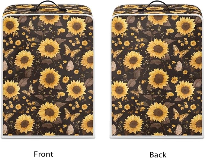 Sunflower Butterfly Coffee Maker Cover Dust Protection Coffee Machine Cover - Image 2