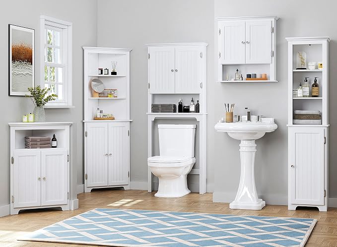 UTEX Bathroom Corner Storage Cabinet, Small Floor Corner Cabinet - Image 8