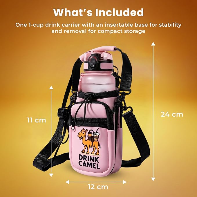 Water Bottle Carrier Bag, 25-32oz Bottle Pouch Holder, Adjustable Shoulder Hand - Image 7