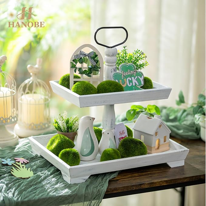 Hanobe 2 Tiered Decorative Tray Stand - Image 3
