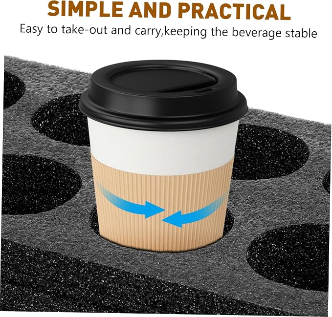 Multi- Hole Cup Holder Drink Carrier Portable Drink Carrier Resuable Coffee Cup - Image 3