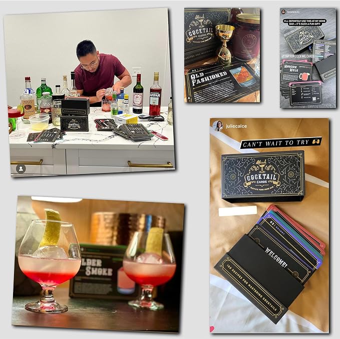 Cocktail Cards: 100 Cocktail Recipes to Master Cocktails in Bartender Flashcard - Image 6