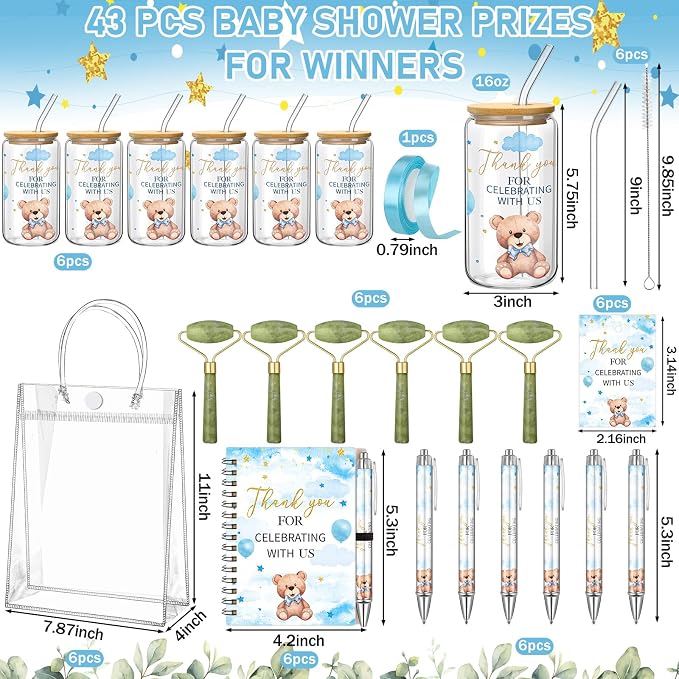 Reallnaive 6 Set Bear Baby Shower Game Prizes - Image 3