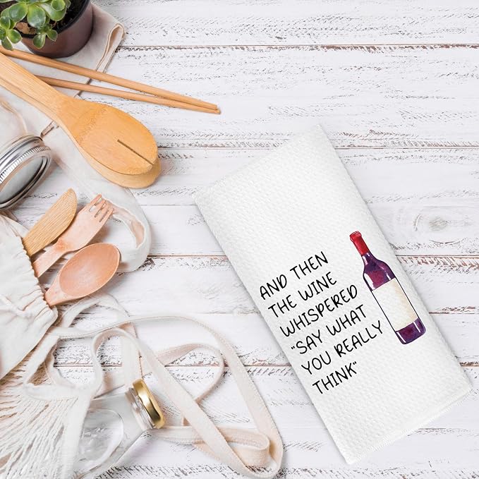 Funny Red Wine Kitchen Dish Towels 16x24 Inch, Gifts - Image 6