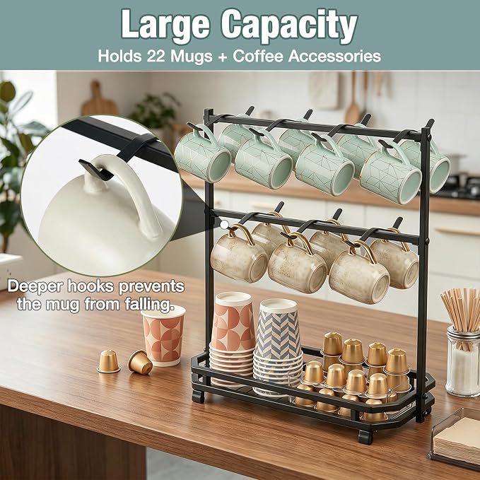 Coffee Mug Holder for Countertop, Coffee Cup Holder Rack - Image 3