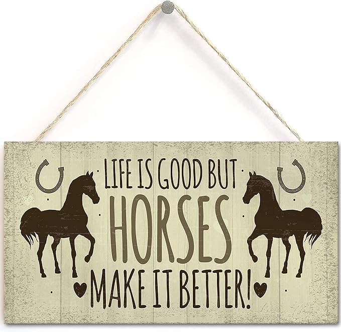 Horse Door Signs and Plaques Horses Make It Better Country Style Accessory Gift by Unknown