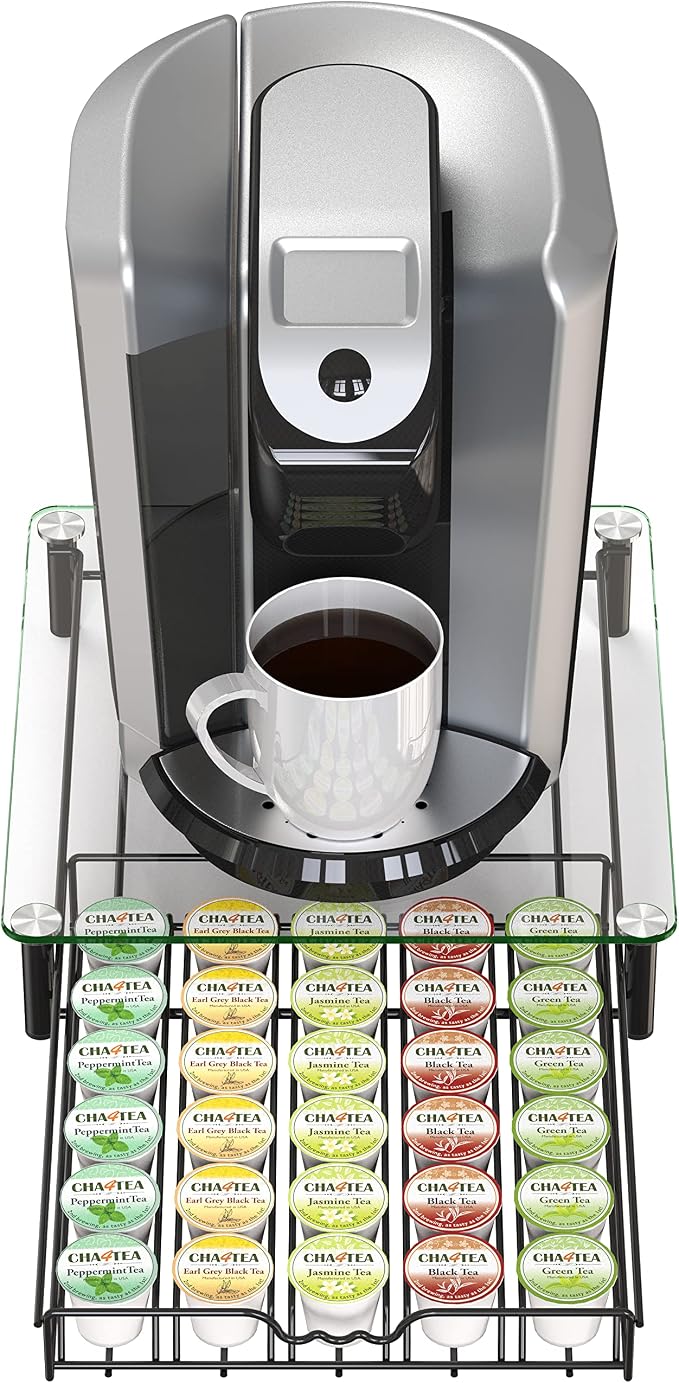 Deco Brothers Crystal Tempered Glass K-Cup Holder Drawer - Image 4