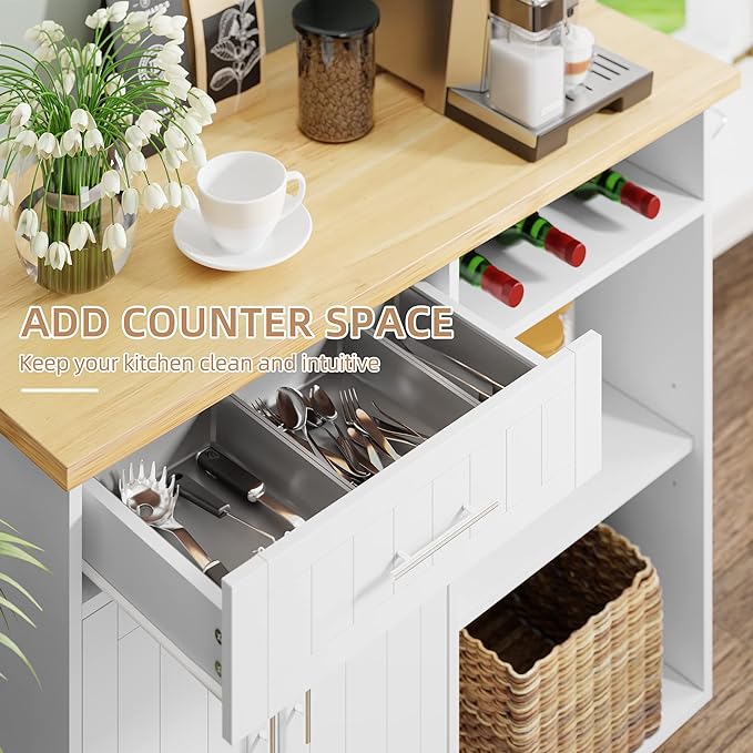 Shintenchi Kitchen Island Cart - Image 6
