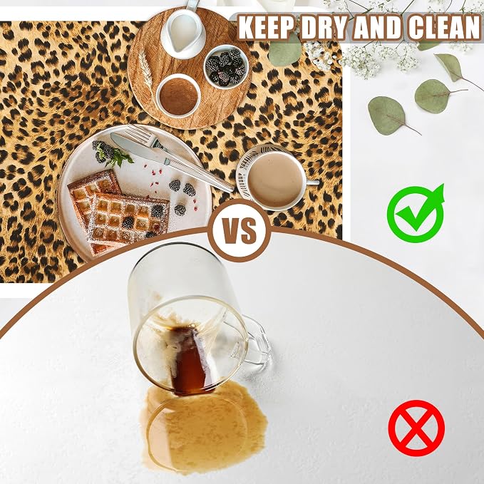 Leopard Print Dish Drying Mat for Kitchen Counter Hide Stain Absorbent Drying - Image 6