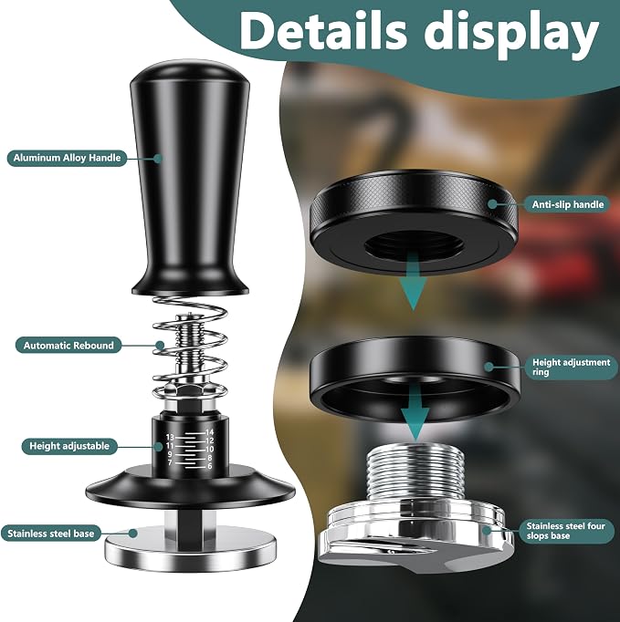7 Pack Espresso Accessories Kit, 54mm Espresso Tool Kit | Espresso Tamping - Image 4