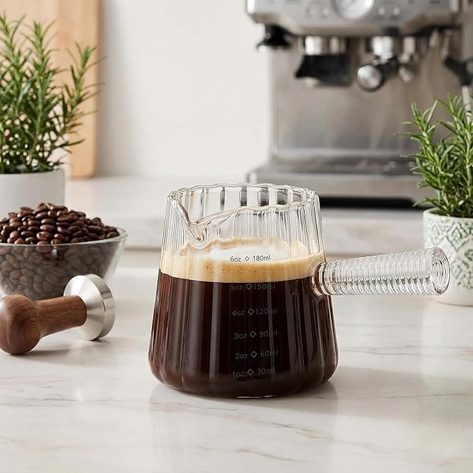 6oz Espresso Measuring Cup, V-spout Glass Espresso Shot Cup - Image 8