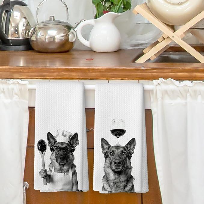 Funny German Shepherd Hand Towels, German Shepherd Gifts - Image 2