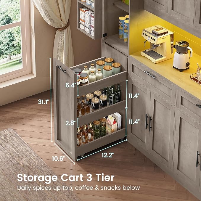 Itaar 71" Kitchen Pantry Cabinet - Image 5