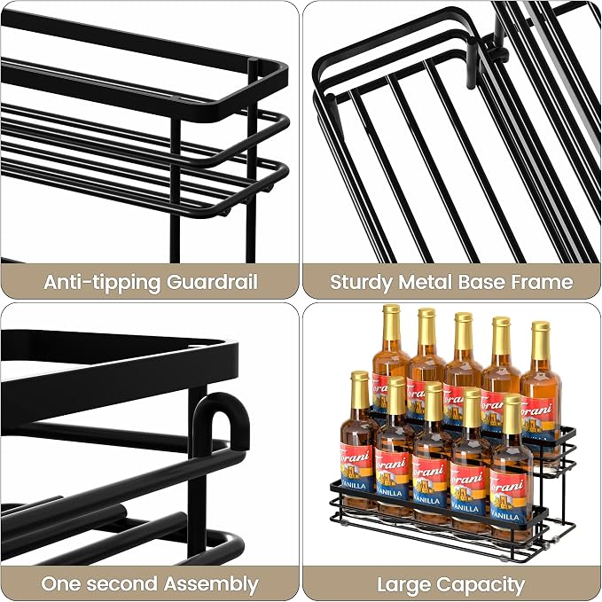 Coffee Syrup Rack Organizer, Syrup Bottle Holder Stand - Image 6