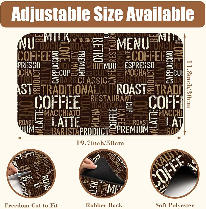 Vintage Coffee Cup Coffee Mat Absorbent Dish Drying Mat - Image 2