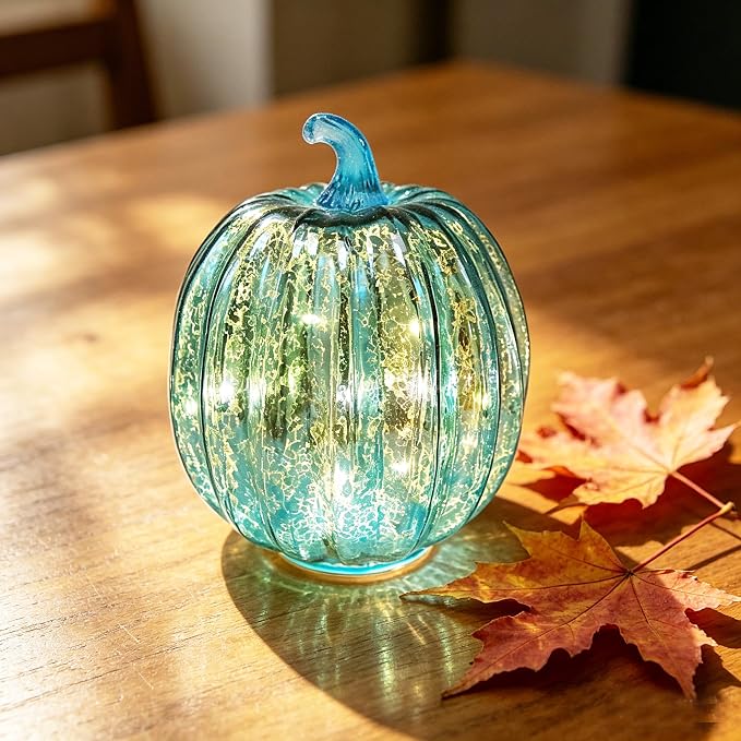 Mercury Glass Pumpkin Light - Image 5