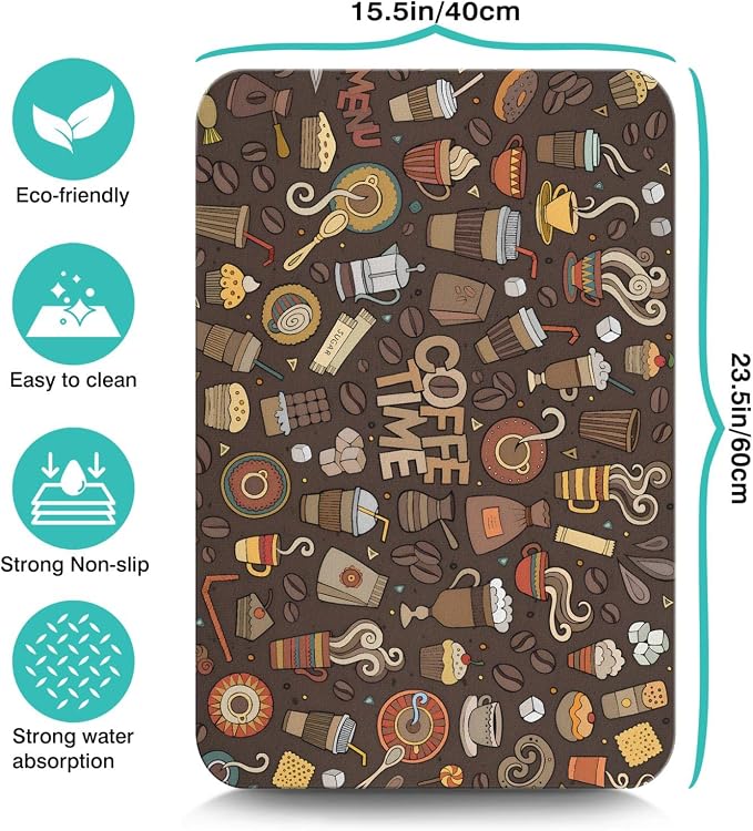Fun Coffee Mat 23inx15in, Coffee Bar - Image 5