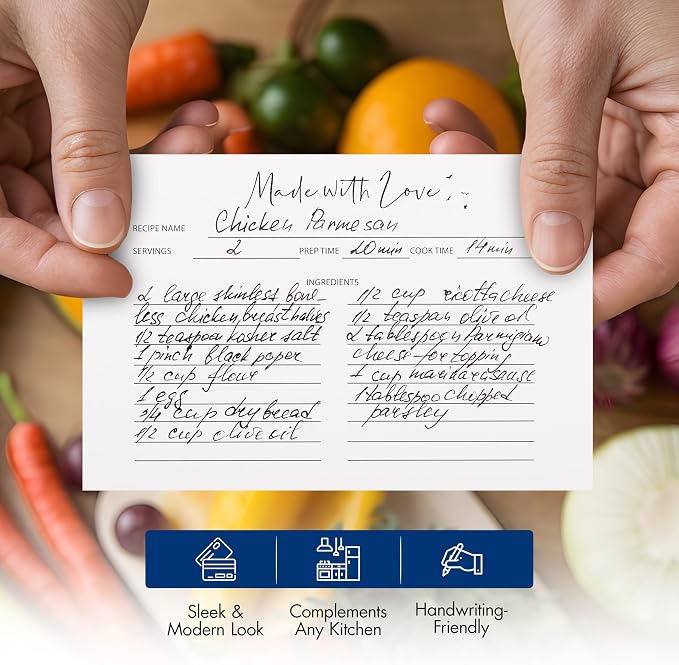 100 Pack | Blank 4x6 Recipe Cards | Double Sided Recipe Cards - Image 7