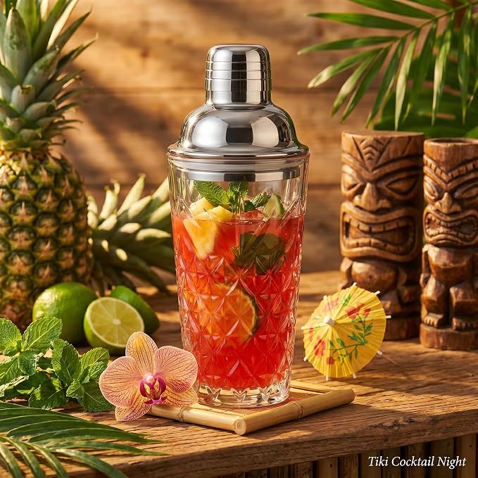 Elegant Glass Cocktail Shaker Set - Image 5