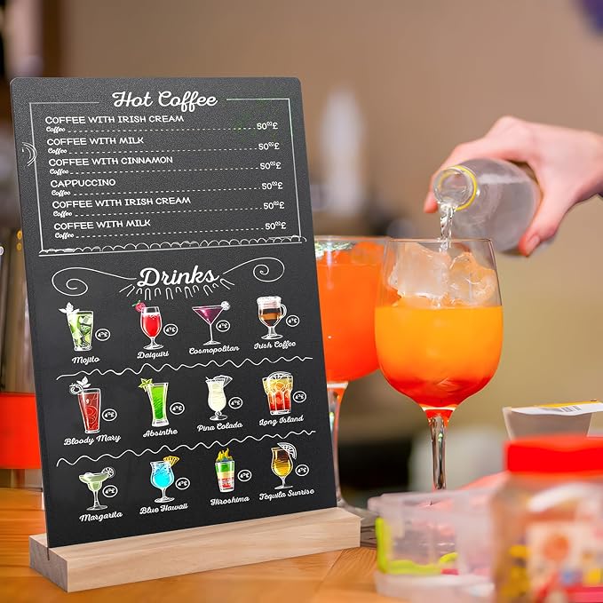 ONUPGO 2 Pack Tabletop Chalkboard Sign - Image 2