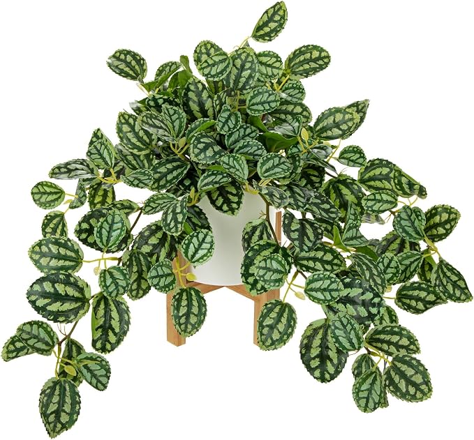 GnFlus Fake Hanging Plants in Ceramic Pot by GnFlus