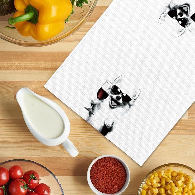 Funny Pomeranian Wine Kitchen Towels, Gifts - Image 5