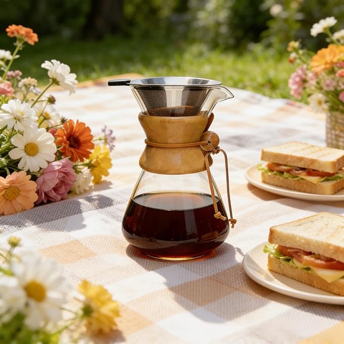 subjectthree Glass Coffee Maker Pour Over Coffee Dripper Set - Image 7