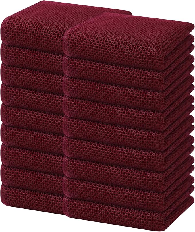 Homaxy 100% Cotton Waffle Weave Kitchen Dish Towels, Ultra Soft Absorbent Quick by Homaxy