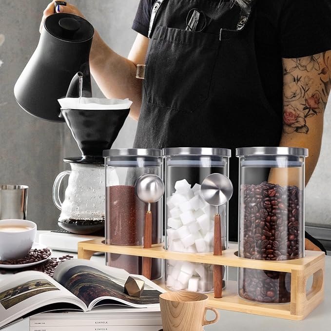 DTUQYX Coffee Container Set, Glass Canister - Image 7