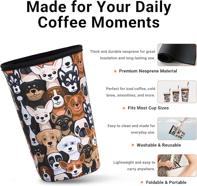 3 Pack Iced Coffee Sleeve Reusable - Image 3