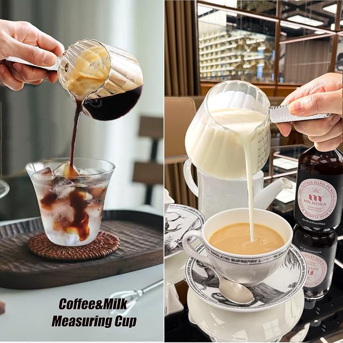 FANTESTICRYAN 6OZ Measuring Cup, Ribbed Borosilicate Glass Espresso Cup - Image 5
