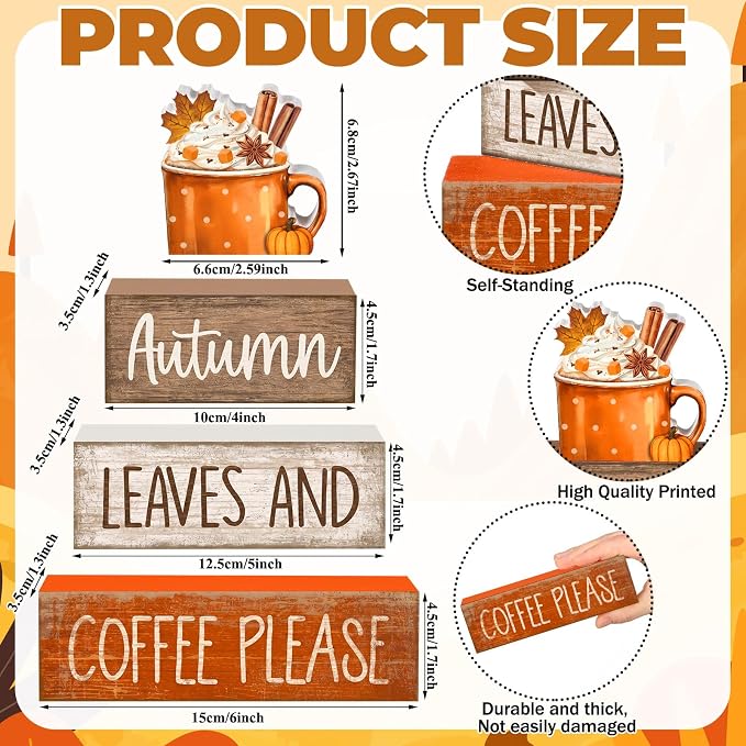 Lineshading 4 Pcs Fall Decorations - Image 5