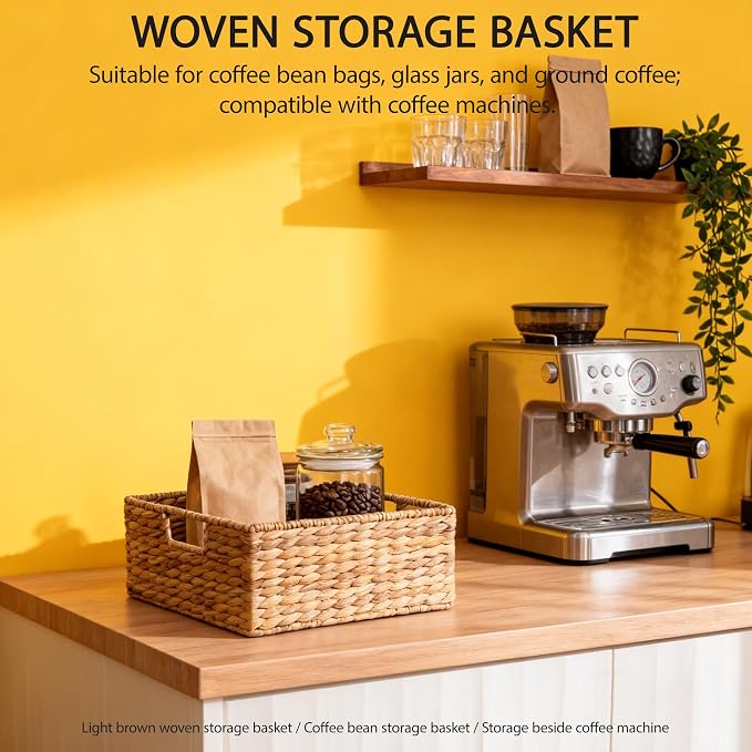 Square Water Hyacinth Storage Basket - Image 2