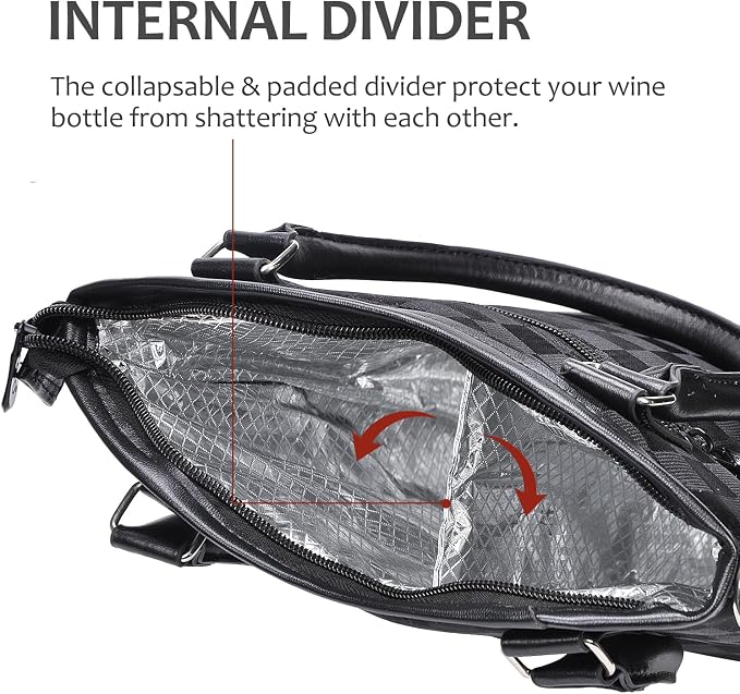 Tirrinia Insulated Wine Gift Carrier Tote - Image 4
