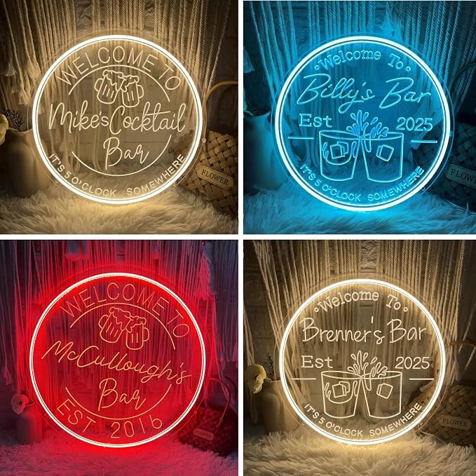 Custom Bar Neon Sign Dimmable Home Bar LED Neon Light Wall Decor Whiskey Bar - Image 7