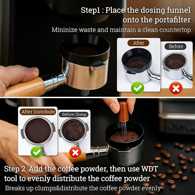 28PCS Espresso Accessories Kit, 51mm Espresso Tamper Tools, Includes Wood - Image 3