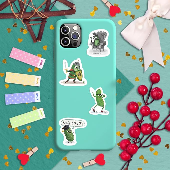 100Pcs Pickle Stickers for Water Bottle and Laptop - Image 6