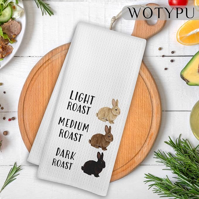 Coffee Easter Bunny Kitchen Towels, Gifts - Image 2