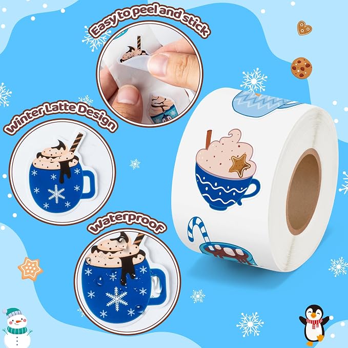 Haooryx Winter Latte Sticker Rolls - Image 3