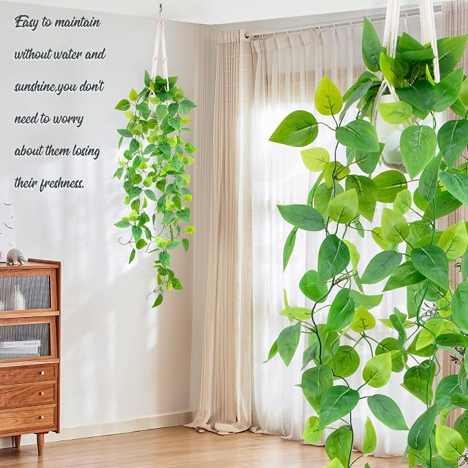 LOYWREE 2 Pack Artificial Hanging Plant Kit - Image 5