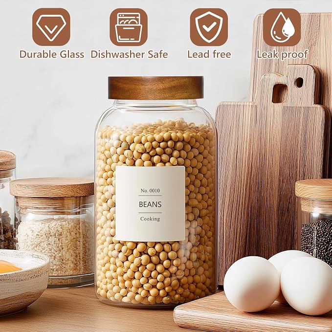 KEYWING 88oz Large Glass Jars - Image 6