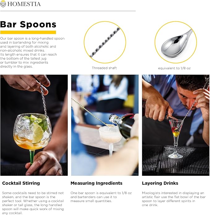 Homestia 12-Inch Stainless Steel Cocktail Spoon - Image 7