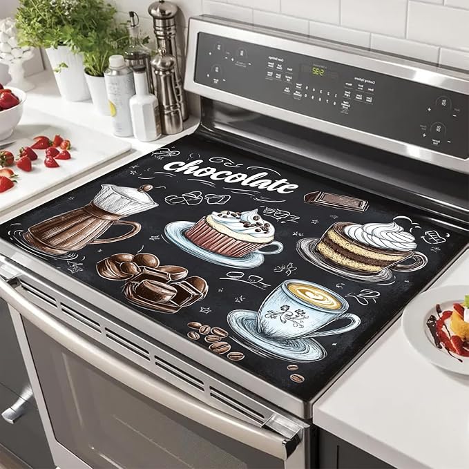 HOMETITUTE Stove Top Covers 28x20 Inches Heat Resistant Cooktop Protector by HOMETITUTE