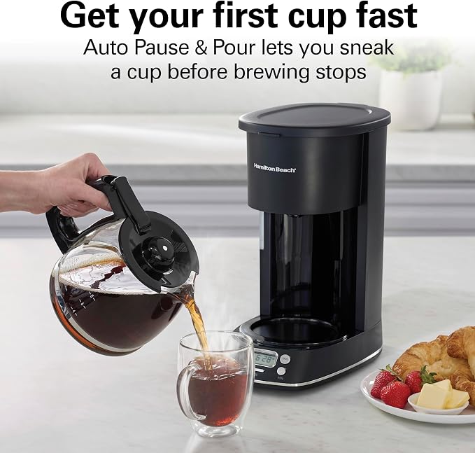 Hamilton Beach 12 Cup Programmable Hot & Iced Coffee Maker, Glass Carafe - Image 5