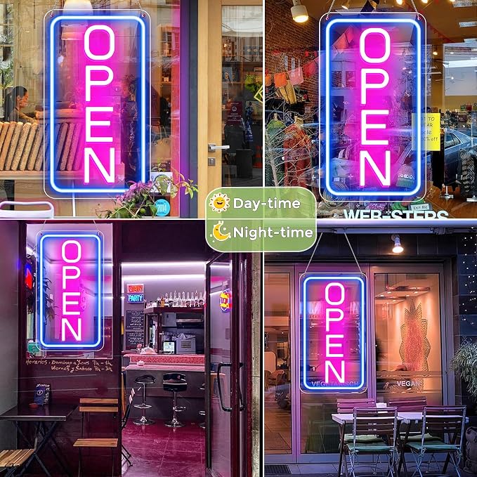 Open Signs for Business, Ultra Bright and Eye-catching Vertical Electric Light - Image 2