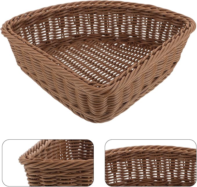 Garneck 2pcs Corner Storage Basket Set: Triangle Shelf Basket Stackable - Image 8