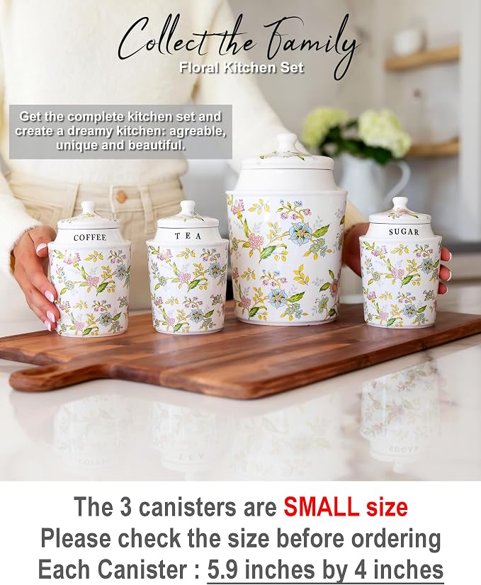 Small Coffee Tea Sugar Canister Set - Image 3
