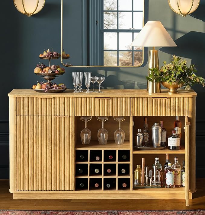 win2win Fluted Sideboard Buffet Cabinet by WIN2WIN